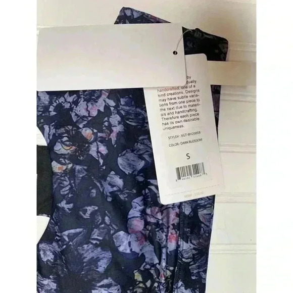 X by Gottex Active Racerback Sports Bra Dark Blossom Small NEW. 1249 - Picture 4 of 4